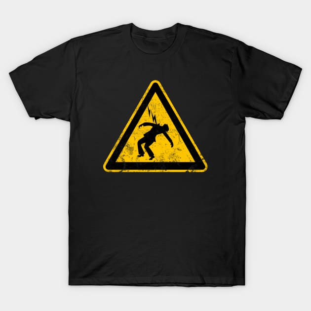 SHOCK HAZARD Sign T-Shirt by ClothedCircuit